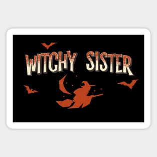 Support the sisterhood: Witchy Sister (all backgrounds - red images) Magnet
